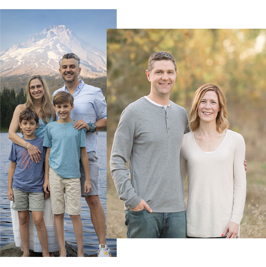 Dr. Michelle Skierkowsk and her family. Dr. Brandon Schwindt and Dr. Kathryn Bowman